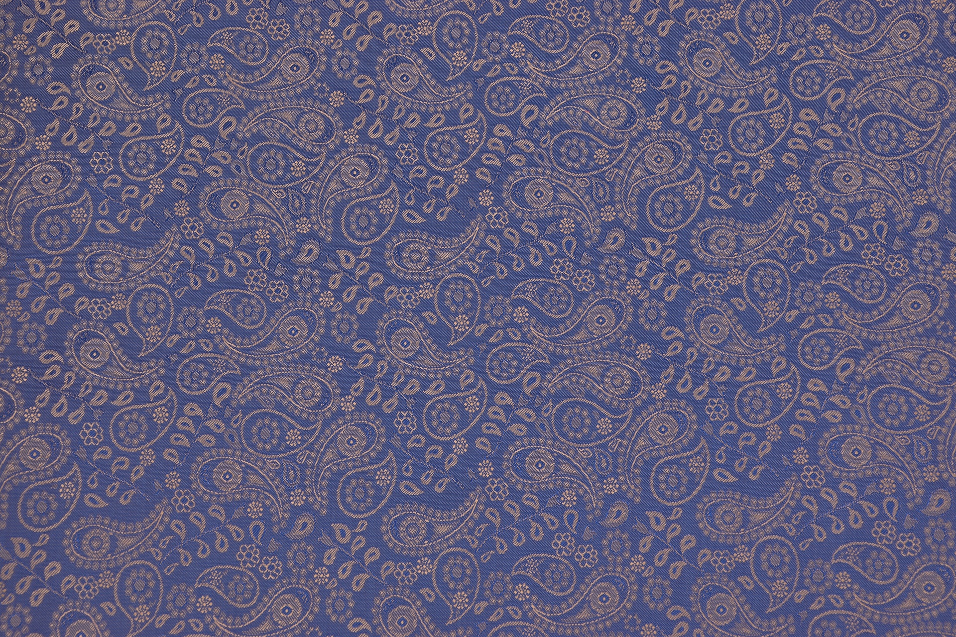 Taft Paisley Dunkelblau-Gold