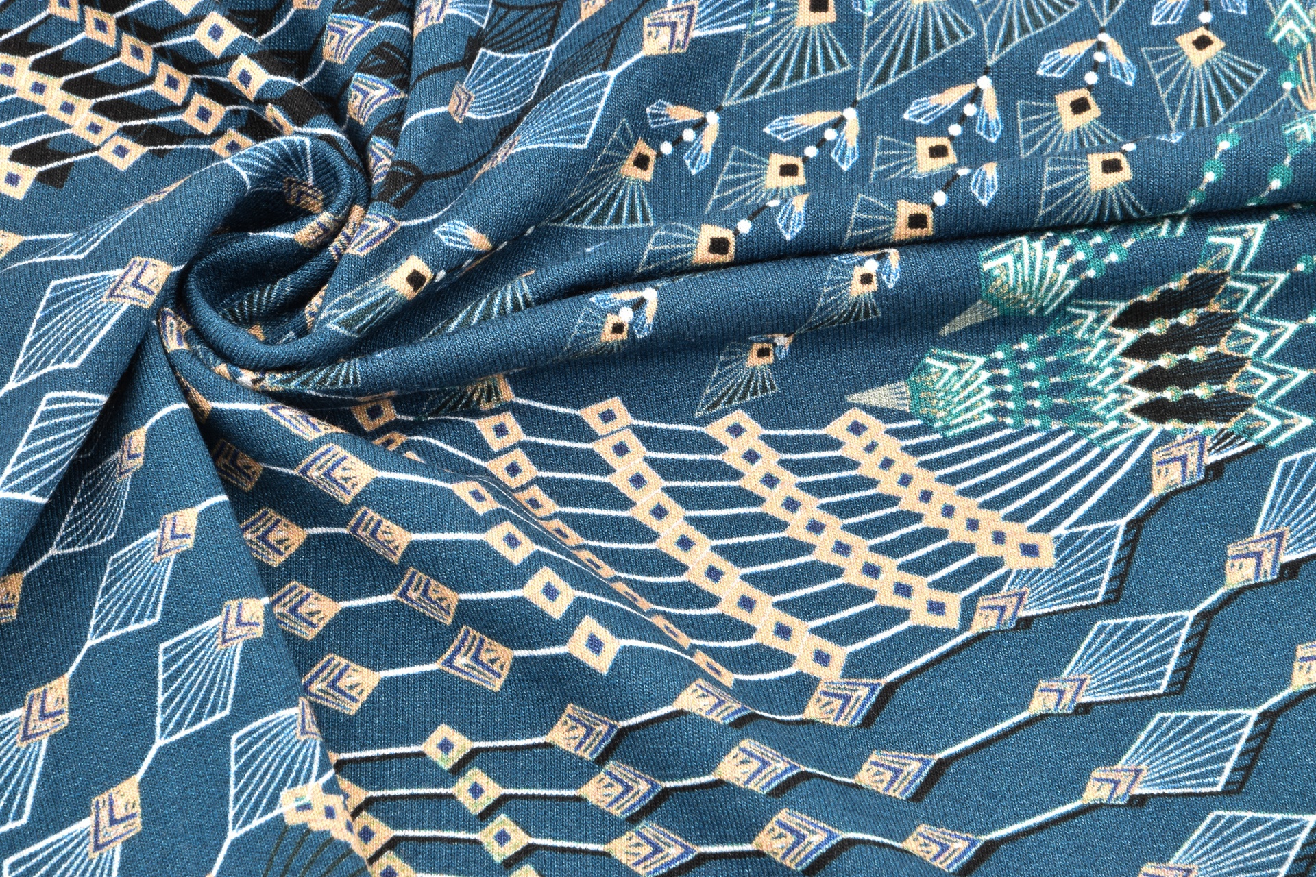 Jerseyprint Muster Blau