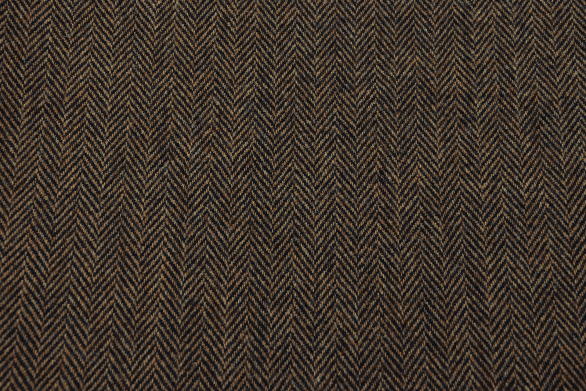 Donegal Tweed Style Fischgrat Braun- Hellbraun