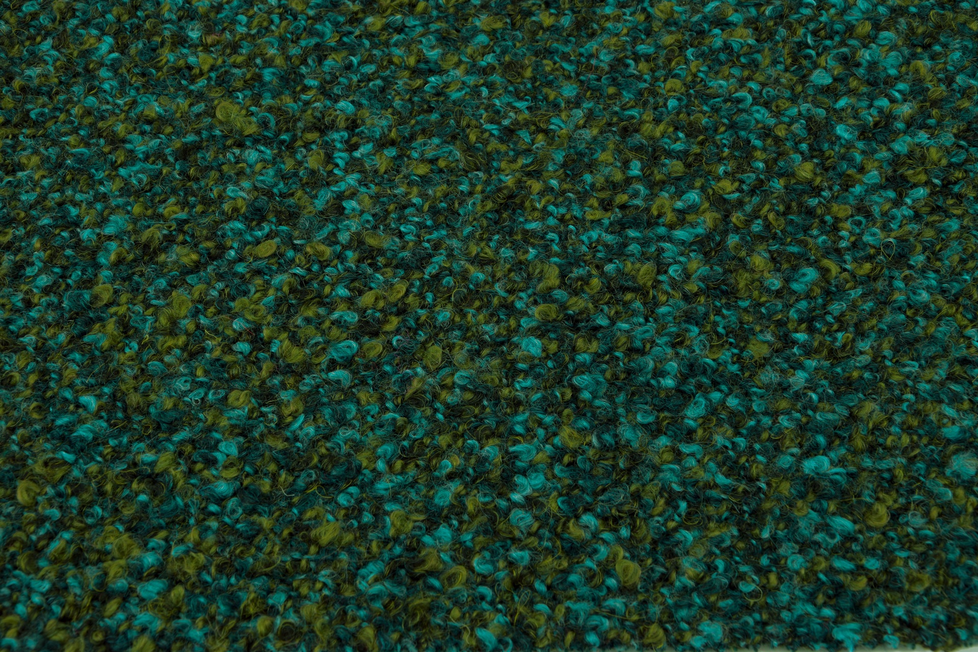 Wolle Mischung Bouclé Grün Türkis