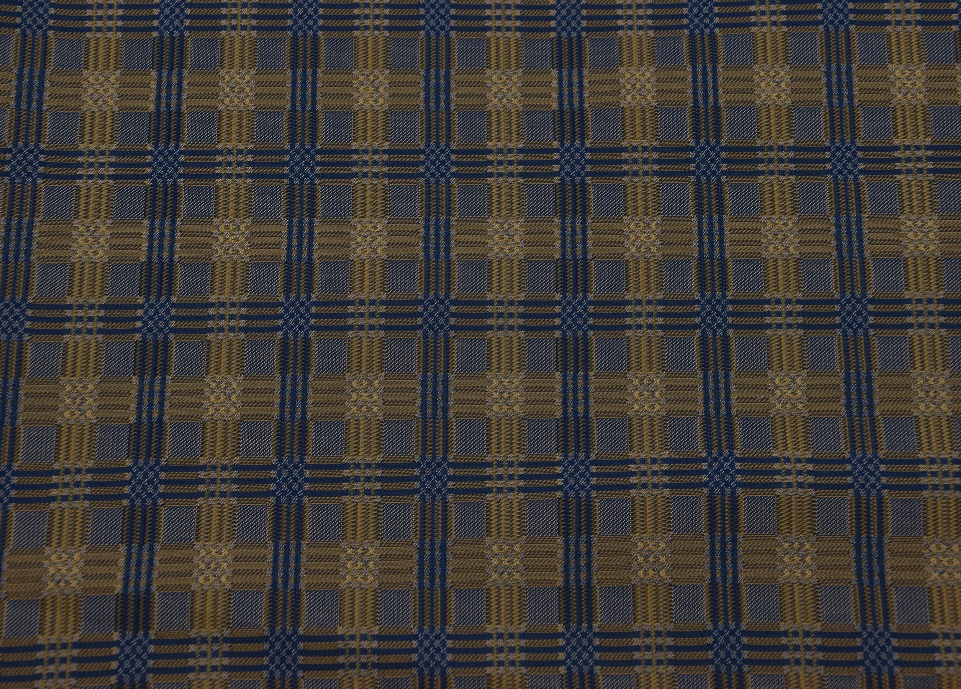 Jaquard gemustert Blau-gold