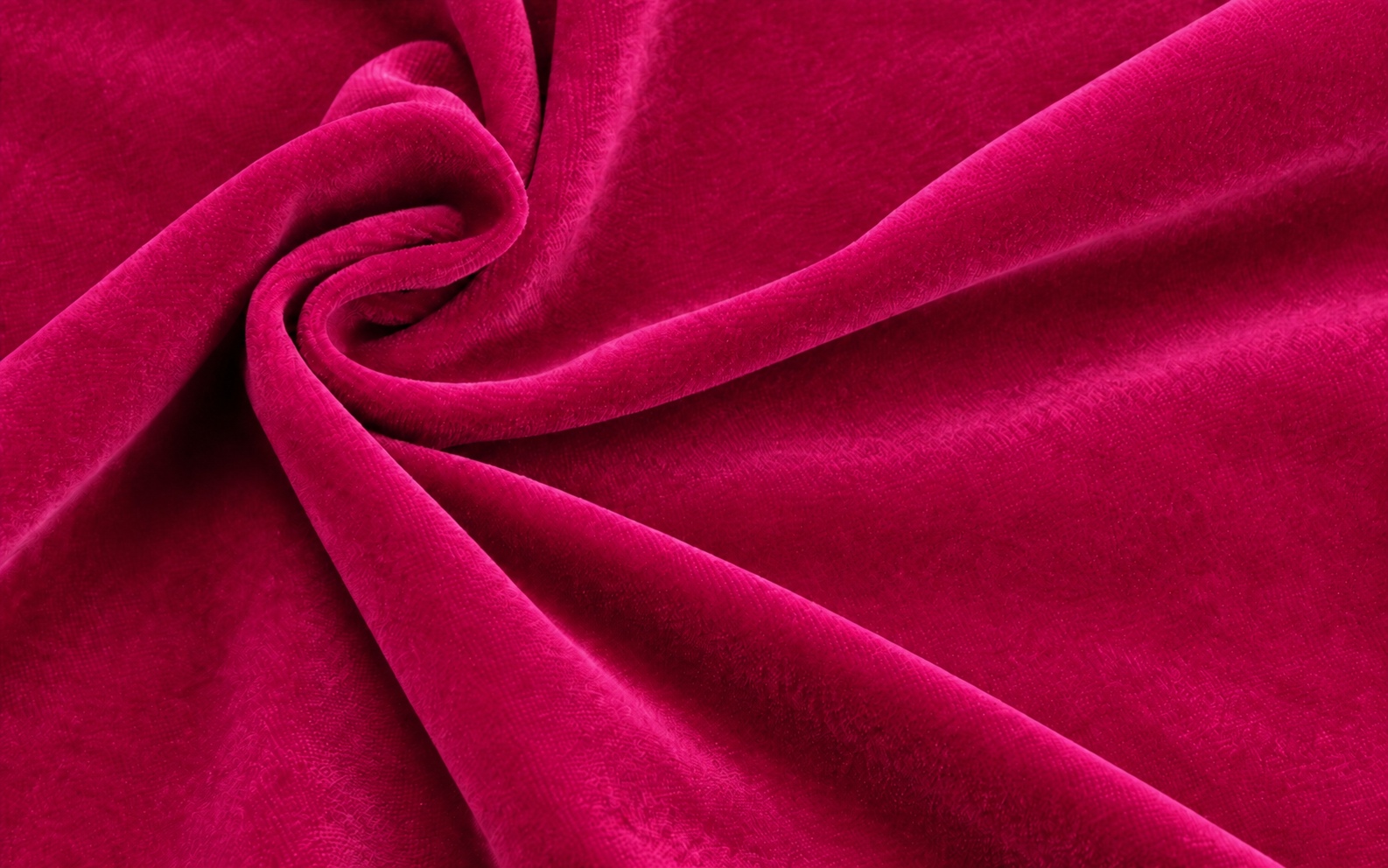 Baumwollsamt in Pink, in Falten gelegt