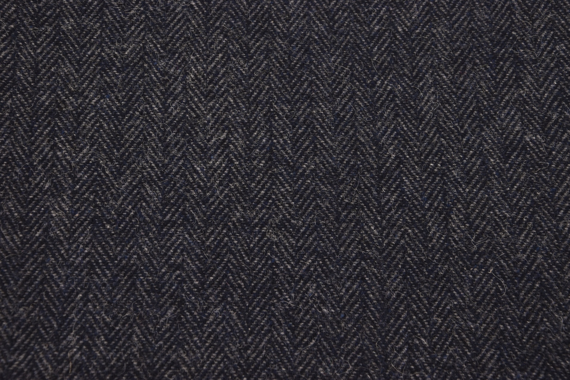 Donegal Tweed Style Fischgrat Marine-grau