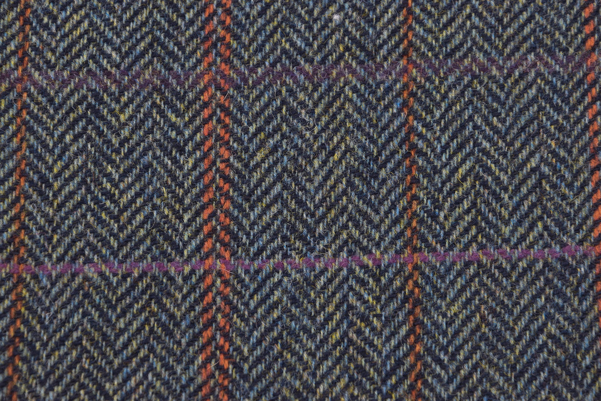 Englischer Shetland-Tweed aus 100 % Wolle - Karo
