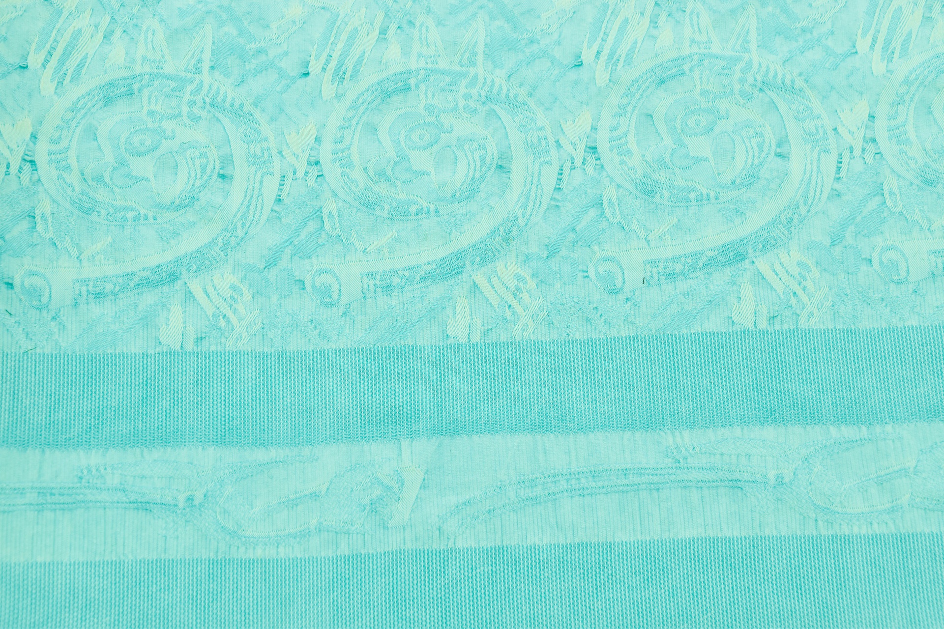 Jacquard gemustert Blass-türkis-grundig