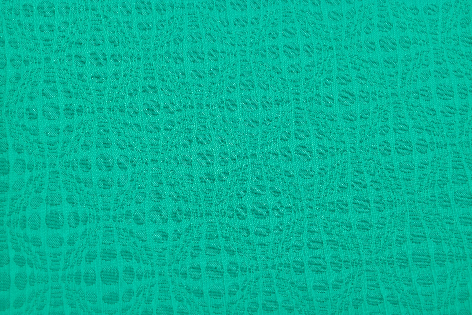 Jacquard gemustert Türkis-grün-grundig