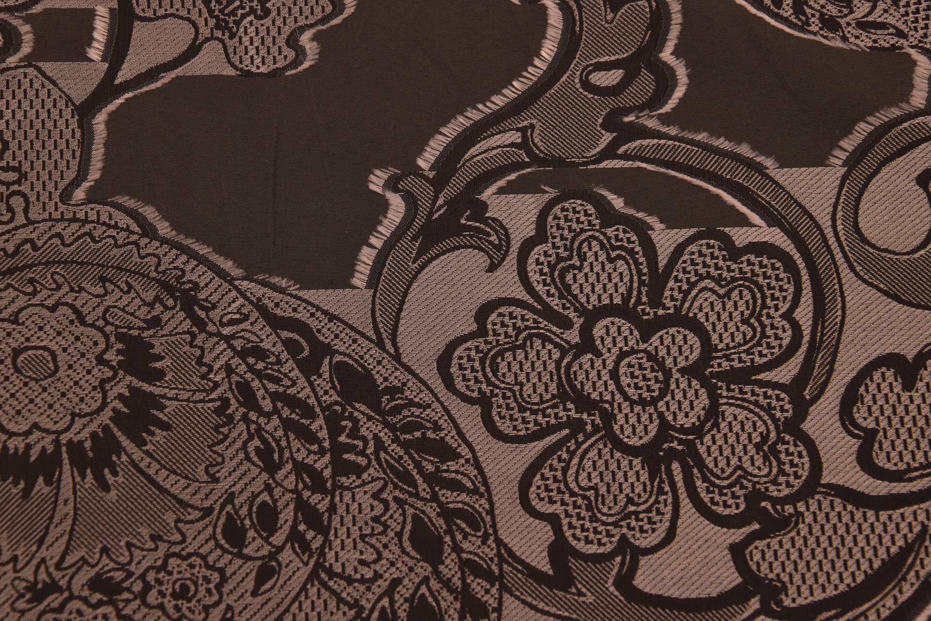 Jacquard gemustert OLive-grundig