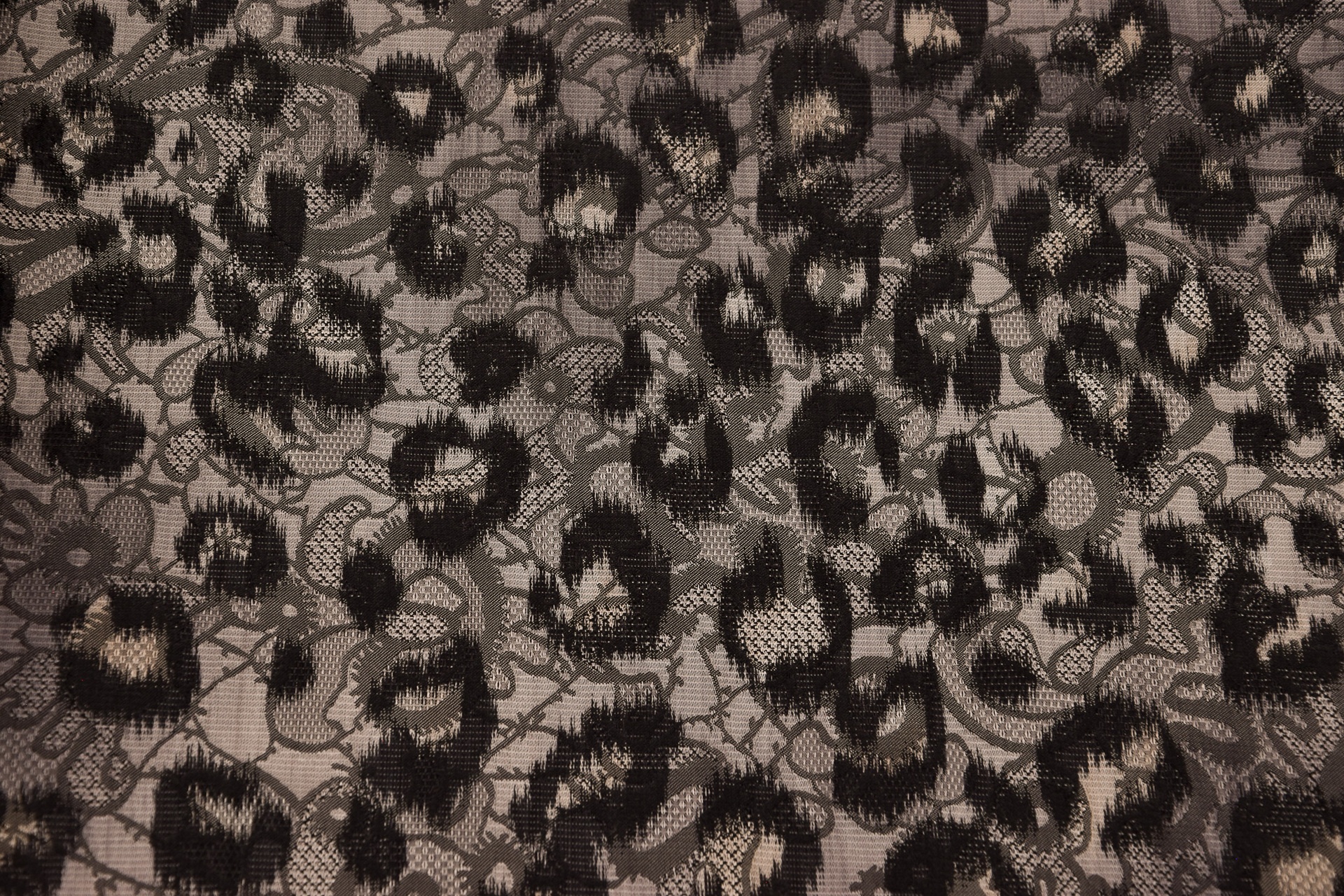 Jacquard gemustert Grau-grundig