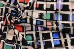 Jerseyprint Muster bunt gedreht
