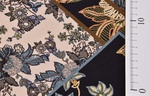 Jerseyprint Patchwork blau Maßband