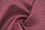 Futterstoff aus Viskose Weinrot / Weiss