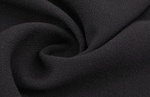 Wolle Double Crépe Leichte Qualität Schwarz