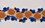 Borte camel blau