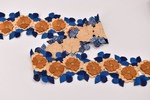 Borte camel blau