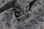 Futtertaft Floral Silber Grau