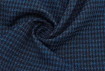 Wollmischung gemustert Blau