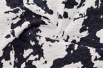 Jacquard Viskose mit Elasthan Schwarz Weiß
