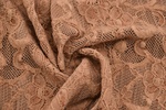 Spitze Braunbeige mit Elasthan