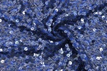 Paillettenstoff Blau