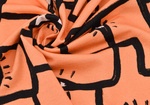 Jerseyprint Orange / Schwarz