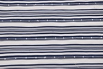 Seide Streifen Marine / Weiss