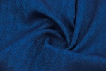 Wollsatin gemustert Royalblau