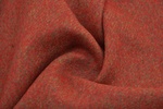 Wollmischung Doubleface Rot / Sand