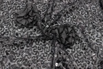 Paillettenstoff Viskose / PL Schwarz