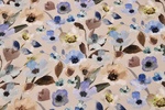 Viskoseprint Blumen beige