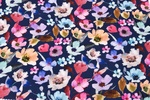 Viskoseprint Blumen blau