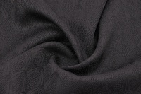 Wollsatin gemustert Schwarz