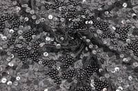 Paillettenstoff Viskose / PL Schwarz