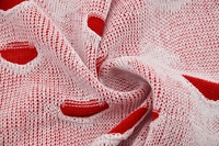 Doppellagiger Ajour-Strick Rot