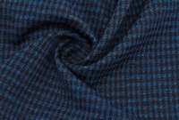 Wollmischung gemustert Blau