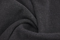 Mantelstoff aus Wolle Schwarz