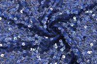 Paillettenstoff Blau