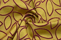 Jacquard Baumwolle Rotviolett Gold
