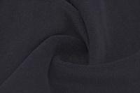 Mantelstoff aus Wolle und Angora Schwarz