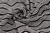 Jersey Cloqué Schwarz/Grau