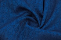 Wollsatin gemustert Marineblau