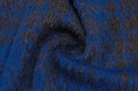 Mantelstoff Karo Schwarz Blau
