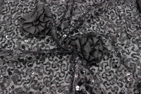 Paillettenstoff Viskose / PL Schwarz