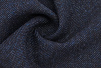 Wolle Cashmere Blau Fischgrat