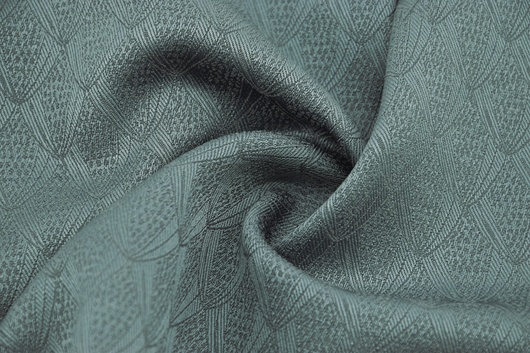 Wollsatin gemustert Grau / Orient