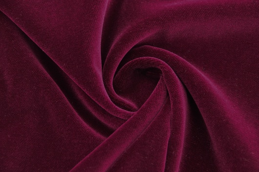 Samt aus reiner Baumwolle "Sonderfarbe" Burgunder