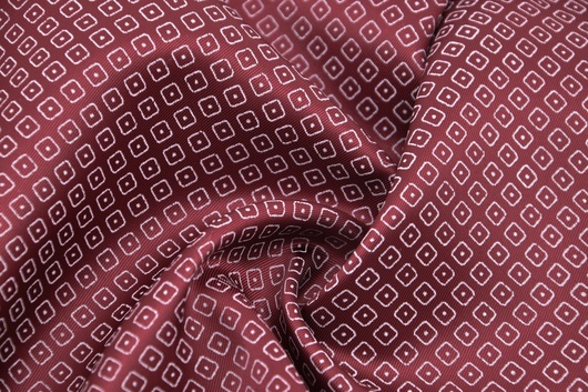 Futterstoff aus Viskose Weinrot / Weiss