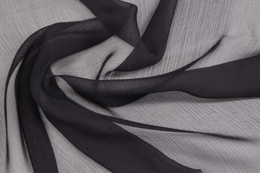 Seidenchiffon Schwarz