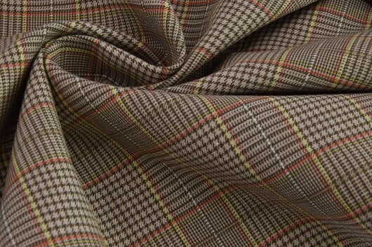 Leinenmischung gemustert