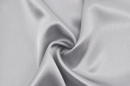 Satinseide Uni Silber