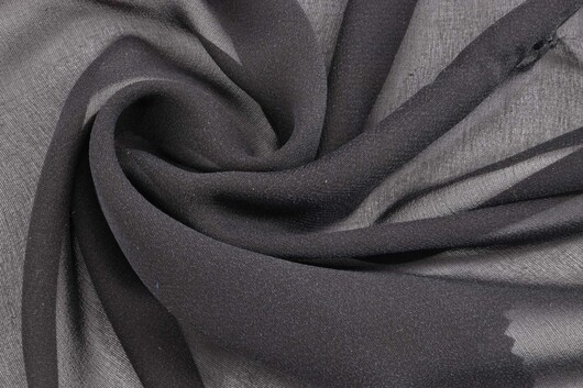 Seidenchiffon Schwarz